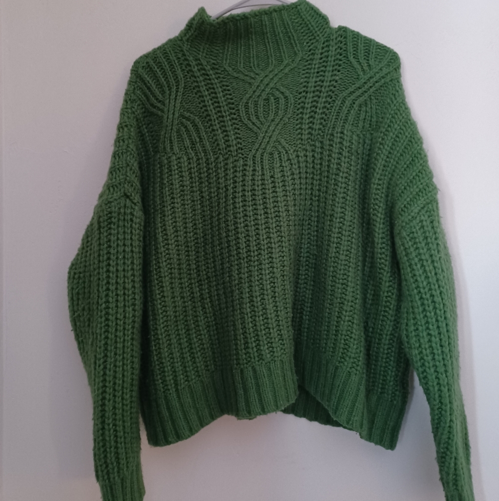 aerie green sweater